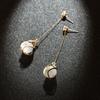 B283 pendientes largos de borla de ópalo personalidad simples huecos moda pendientes combinables para todo tipo de atuendo femenino Aguja de Plata S925