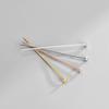 Cuentas de Plata de Ley S925 con Forma de T Redondas Planas Soporte Vacío de Alambre de Plata Accesorios para Joyería DIY Pin Colgante Chapado en Oro K con Cuentas