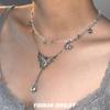 Collar con borlas de mariposa apiladas, dulce y moderno, para mujer, de verano, de alta gama, con diseño de nicho, estilo Spice Girl, cadena de clavícula, nuevo collar de moda.