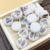 Imitação Jade Branco Bodhi Lótus Entalhado Pingente de Resina Lótus Pingente Ruyi Chaveiro Acessórios Joalheria DIY Feita à Mão