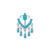 Acero Inoxidable Serie Azul Uña Uña Moda Ojo del Diablo Colgante Anillo para Uña Micro-incrustado Zircón Exquisito Joyería Perforante