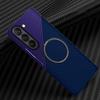 Funda Adecuada para Teléfono Móvil Samsung Z Fold8/7 6/5 Carga Inalámbrica Magnética W25 Patrón de Fibra de Carbono 4/3 Funda Protectora Ultra Delgada