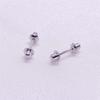 Pendientes de rosca con forma de bala de plata esterlina S925, novedad de 2022, joyería no convencional para hombres y mujeres, venta al por mayor.