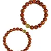 Pulsera de Madera Natural Hainan Huanghuali con Cuentas de la Fortuna, Artículo Cultural de Madera, Pulsera con Mantra de Seis Caracteres, Venta al por Mayor para Atracciones Turísticas