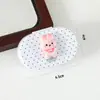Estojo para Lentes de Contato de Coelho e Urso de Desenho Animado, Estojo para Óculos Giratório Fofo Estilo Menina, Caixa de Lentes de Contato Dupla com Pontos à Prova de Choque