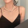 Dongju encantador collar de perlas magnéticas para mujer moderno 2022 nuevos accesorios de lujo ligero cadena para clavícula barroca francesa