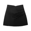 Saia Plissada Irregular Black Milk Feminina Emagrecedora Outono 2026 Nova Roupa Feminina Moda Retro Spicy Girl Saia Curta