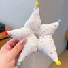 Scrunchie Branco de Renda Vazada Quadrado Estilo Francês para Cabelo, Prendedor Grande com Laço e Flor de Fita