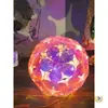 Festival da Primavera Ano Novo Laser Colorido Brilhante Redondo Gradiente Arco-Íris Lanterna de Mão Plástico Materiais de Artesanato Infantil para Exibição
