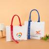 Bolsa de lino bolsa de lona personalizada película engrosada empresa de alta gama bolsa de compras portátil bolsa tote logotipo personalizado venta al por mayor