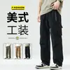 Pantalones Casuales de Algodón Puro para Hombre, Nuevo Estilo Otoño e Invierno, Pantalones Deportivos Casuales tipo Jogger Cargo, Versátiles de Talla Grande, Sueltos, Largos