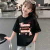 2026 Nueva Camiseta de Verano de Algodón Puro para Niños Mayores, Top de Manga Corta Estilo Verano, Camiseta Delgada de Manga Corta para Niñas Ropa de Verano