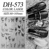 Adesivos de Arte para Unhas Borboleta Prata Líquida Planos Hot Girl Estilo Escuro Papel Lava Estrela Lua Adesivos de Unhas DIY Decorações Estilo Dh