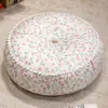 Estilo coreano Pastoral Floral Hilo de tres capas Vaporera Estera Cojín Estera Tatami Cojín para silla Cojín para silla de comedor Suave