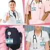 Serie de Cuentas con Lazo Rosa Acrílico Hebilla de Fácil Extracción Portatarjetas de Negocio para Doctor Enfermera Insignia Retráctil