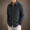 Camisa de Trabalho Masculina de Manga Longa Patchwork Desconstruído de Alta Qualidade com Bolso com Zíper Chegada Nova Outono Camisa Casual com Lapela