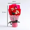 Día de San Valentín Nuevo Ramo Seco de Rosa de Jabón Azul Hielo y Gipsofila para Novio Esposa Regalo de Cumpleaños Venta al por Mayor
