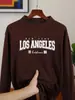 Los Ángeles, Nueva York, California, Camisas de Manga Larga, Tops Suaves de Invierno, Ajuste de Cuello Medio