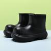 Quatro estações vestindo botas de chuva femininas verão antiderrapante aumento fundo grosso botas de chuva eva avançado sentido tubo curto impermeável resistente ao desgaste sapatos de água