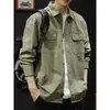 Camisa de hombre de moda estilo japonés para otoño, chaqueta casual de trabajo de manga larga, nueva camisa de hombre estilo americano para primavera y otoño