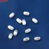 Plata de Ley S925 Cuentas de Melón Cuentas de Arroz Separador de Flor Pequeña Accesorios para Colgante de Flor Plata Blanca Lisa Retro Material para Abalorios DIY Hecho a Mano