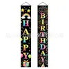 Novos adereços de decoração de aniversário transfronteiriços: Bandeiras decorativas de poliéster 100D, tecido para fundo de aniversário, faixas e dísticos personalizados