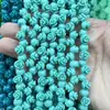 Cuentas de Flor de Rosa 3D Prensadas con Polvo de Concha de 8 mm Cuentas Sueltas Prensadas y Talladas Materiales para Pulseras Collares DIY Venta al por Mayor
