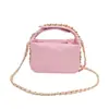 Bolso Pequeño Portátil con Cadena Lingge para Mujer 2023 Nueva Moda Mini Bolso de Paseo Bolso Cubo Versátil para Hombro Cruzado