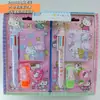Nuevo Cuaderno Stitch Capibara con Bolígrafo de 6 Colores, Marcador, Portacintas, Pegatinas, Set de Papelería Combinado, Regalo