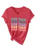 Rad tech rad tech Amazon Wish sitio independiente casual cómoda versátil camiseta de mujer con cuello en V y manga corta
