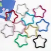 Mosquetão de Liga de Alumínio Colorido com Osso de Estrela de Cinco Pontas Fivela de Segurança Criativa Gancho para Animal de Estimação Fivela para Garrafa de Água Acessórios para Roupas