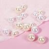 Perlas de imitación perforadas de ABS redondas, no porosas, para pulir con agua, resaltan cuentas sueltas, accesorios para prendas, pulseras y collares.