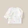 Ropa para bebé recién nacido de 0 a 3 meses, mameluco de algodón puro sin costuras para todas las estaciones, mameluco de doble capa para bebé que protege el vientre