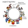 Pulseira de joia clássica de desenho animado amorosa Winnie the Pooh, pulseira de pingente de liga galvanizada, atacado