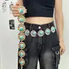 Joyería Transfronteriza Europea y Americana Ins Moda Turquesa Incrustada Cadena de Cintura Estilo Étnico Retro Antiguo Popular Venta Caliente Cinturón Joyería de Cintura