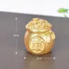 Abundante riqueza, Paisaje en miniatura DIY, Accesorios dorados de Año Nuevo, Decoraciones de árbol de dinero con forma de lingote, Adornos en miniatura