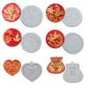 Sanxin Confeitaria Ano Novo Fondant Molde de Silicone Fu Chocolate Bolo Decoração Vela DIY Gesso Sabonete Artesanal