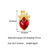 Moda europea y americana transfronteriza 14K oro real alas de amor hongo lazo collar colgante circón accesorios de joyería diy
