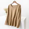 Ropa interior térmica sin costuras de invierno para mujer, con forro polar, engrosada, cuello redondo, manga larga, camiseta de color liso, ajuste ceñido, top cálido