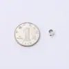 Plata S925 Plata Lisa Incrustaciones de Circonita Anillo Pequeño de Plata Multicolor Espaciador Espaciador de Circonita Cuerda para Cuentas DIY Accesorios para Parejas