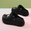 Tamancos Respiráveis de Solado Grosso para Mulheres, Chinelos Respiráveis Antiderrapantes que Aumentam a Altura para o Verão, Calçados Resistentes para Praia, Eva Anti-Odor para Uso Externo