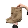 Leggings con Cinturón de Hebilla Puntiaguda Botas Estilo Nuevo Motocicleta Tacón Grueso Botines Tobillo Adelgazantes Caña Corta 2026 Botines Mujer Chica Caliente