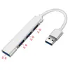 Concentrador USB 3.0 de cuatro puertos, concentrador multi-alta velocidad, divisor USB para computadora, extensor USB de 4 puertos.