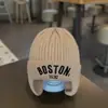 Suéter de Lã Infantil Estilo Coreano Quente para Outono e Inverno com Proteção para Orelhas, Meninos e Meninas, à Prova de Vento, Versátil, Chapéu de Lã