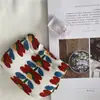 18121 Dulce Celebridad de Internet Tela Fresca Arrugada Chifón Bolsa de Cosméticos Bolsa de Almacenamiento para Teléfono Móvil de Viaje Monedero Portátil Bolsa de Cosméticos