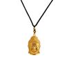 Collar con Cabeza de Buda de Estilo Étnico Dorado Arena Vietnamita, Cadena de Cuentas Redondas de Buda Maitreya de Estilo Antiguo Versátil, Colgante de Aleación de Cobre