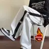 Pantalones Deportivos Finos de Pierna Recta con Caída para Verano, Temporada Adolescente, Pantalones de Chándal Color Block, Tendencia para Hombre, Pantalones Sueltos, Perezosos, Relajados