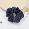 Goma de pelo fruncida retro francesa de verano, pasador de seda de color liso, versátil para moños, venta al por mayor, no daña el cabello