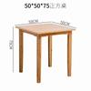 Mesa Cuadrada de Bambú Engrosada de Pies Mesa Cuadrada Simple Mesa de Comedor Simple Mesa de Comedor para Snacks Mesa Cuadrada de Madera Maciza Escritorio Hogar