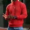 Suéter de punto para hombre transfronterizo en stock 2026 invierno nuevo ajuste slim suéter de punto trenzado para hombre venta al por mayor tops modernos para hombre